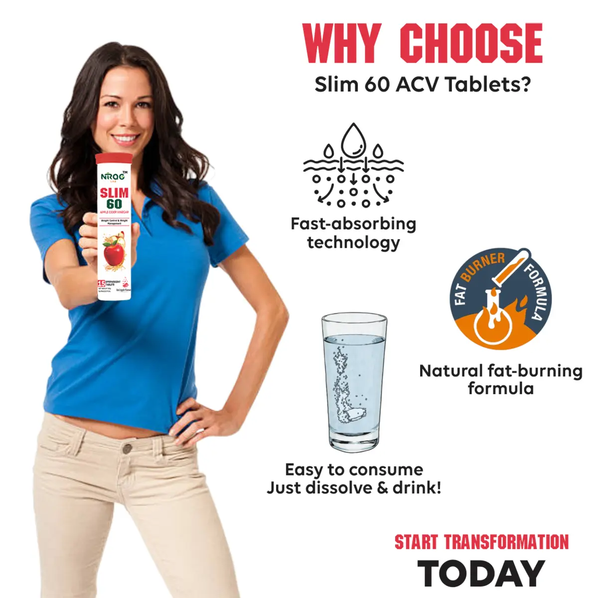 Slim 60 ACV Weight Loss Tablet — image 3